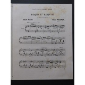 ROUGNON Paul Marquis et Marquise Piano ca1888