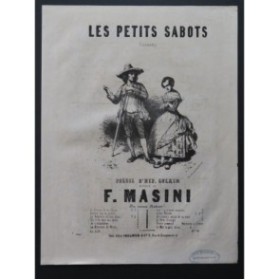 MASINI F. Les petits sabots Chant Piano ca1858