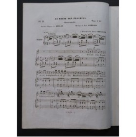 HENRION Paul La Reine des Prairies Chant Piano 1850