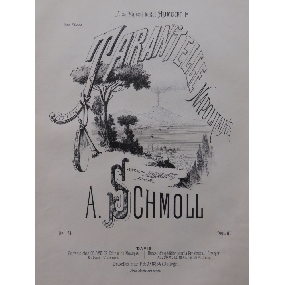 SCHMOLL Anton Tarentelle Napolitaine Piano ca1890