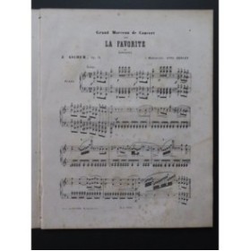 ASCHER Joseph La Favorite de Donizetti Piano ca1858