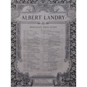 LANDRY Albert Barcarolle Napolitaine Piano ca1897