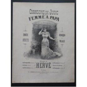 HERVÉ La Femme à Papa Chanson du Colonel Piano Chant ca1880