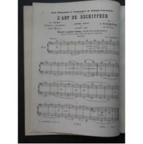 MARMONTEL Antonin L'Art de Déchiffrer Piano 4 mains 1868