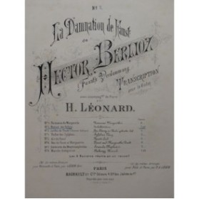 BERLIOZ Hector La Damnation de Faust No 2 Piano Violon ca1882
