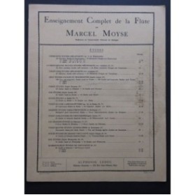 MOYSE Marcel Vingt Quatre Petites Etudes Mélodiques Flûte 1951