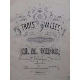 WIDOR Ch. M. Valse No 1 Piano ca1880