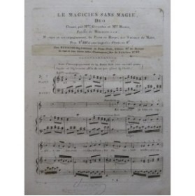 ISOUARD Nicolo Le Magicien sans Magie No 7 Chant Piano ou Harpe ca1810