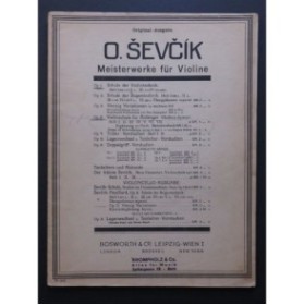 SEVCIK Otakar Violinschule für Anfänger op 6 2ème Partie Violon 1939