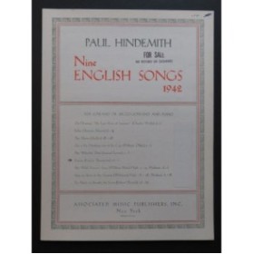 HINDEMITH Paul Envoy Chant Piano 1945