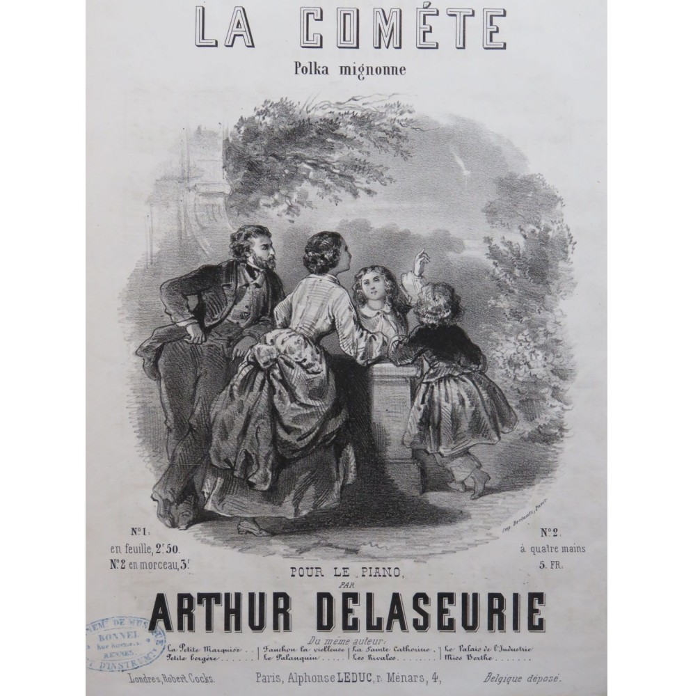 DELASEURIE Arthur La Comète Piano 1863