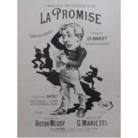 MARIETTI G. La Promise Chant Piano ca1880