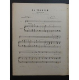 MARIETTI G. La Promise Chant Piano ca1880