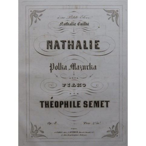 SEMET Théophile Nathalie Piano XIXe siècle