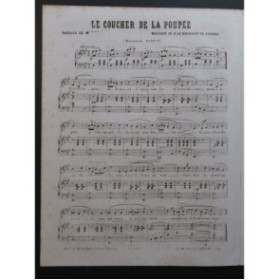 LE BOURDAIS DU ROCHER E. Le coucher de la poupée Chant Piano ca1857