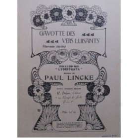LINCKE Paul Gavotte des vers luisants Piano