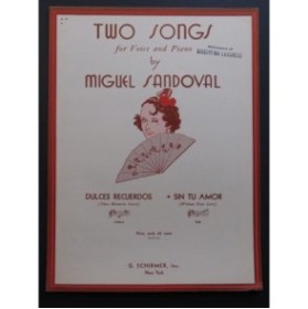 SANDOVAL Miguel Sin tu amor Chant Piano 1936
