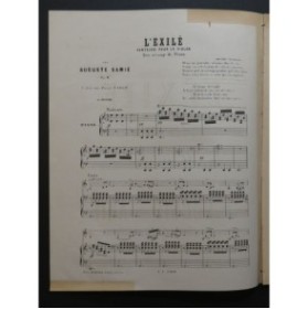 SAMIE Auguste L'Exilé Piano Violon ca1859