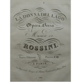 ROSSINI G. La Donna del Lago No 4 Duetto Piano Chant ca1820