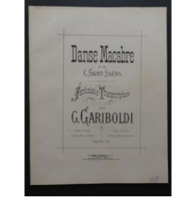 GARIBOLDI Giuseppe Danse Macabre C. Saint-Saëns Piano Flûte 1878
