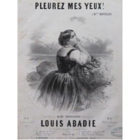 ABADIE Louis Pleurez mes Yeux ! Chant Piano ca1850