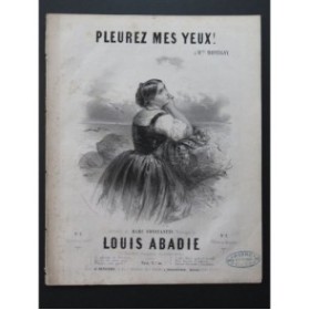 ABADIE Louis Pleurez mes Yeux ! Chant Piano ca1850
