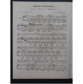 HOCMELLE Edmond Miroir et souvenir Chant Piano ca1850
