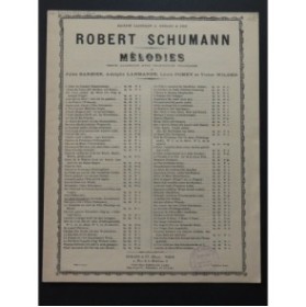 SCHUMANN Robert Les Deux Grenadiers Chant Piano 1968