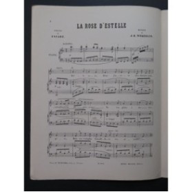 WEKERLIN J.B. La Rose d'Estelle Chant Piano 1885
