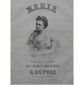 DUPREZ G. Maria Chant Piano ca1860