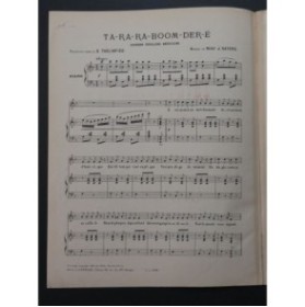 SAYERS J. Ta.ra.ra.Boom-der-é. Chant Piano 1891