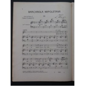 DENZA Luigi Barcarola Napoletana Chant Piano ca1889