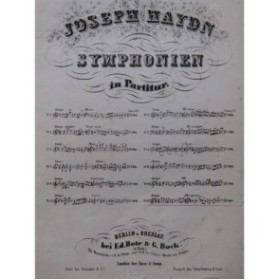 HAYDN Joseph Symphonie No 86 D Major Orchestre ca1840