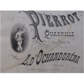 D'OCHANDORÉNA L. Pierrot Quadrille Piano ca1850