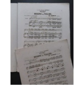 HERMAN Adolphe Mosaïque sur Les Dragons de Villars Violon Piano ca1860