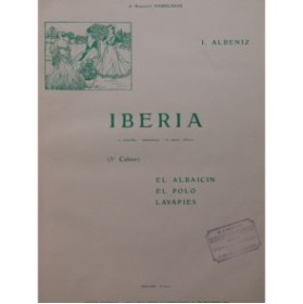 ALBENIZ Isaac Iberia Cahier No 3 Piano 1908
