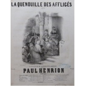HENRION Paul La Quenouille des Affligés Chant Piano 1847