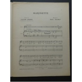 DELMET Paul Marinette Chant Piano 1945