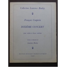 COUPERIN François Dixième Concert Violon Violoncelle Clavecin 1967