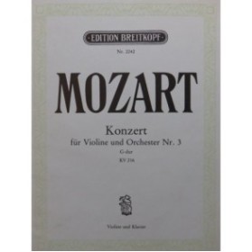 MOZART W. A. Concerto No 3 KV 216 Piano Violon