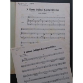 PORRET Julien Mini-Concertino No 3 Piano Trompette ou Cornet 1972