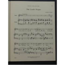 FORSYTH Josephine The Lord's Prayer Chant Piano 1929