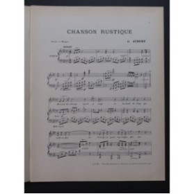AUBERT Gaston Chanson Rustique Pousthomis Piano Chant 1910