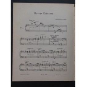 BINET Frédéric Mazurk Elégante Piano ca1896