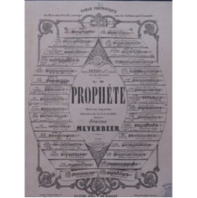 MEYERBEER G. Le Prophète No 18 Chant Piano ca1849