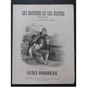 BORDÈSE Luigi Les Boutons et les Fleurs Chant Piano ca1860