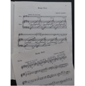 DEBUSSY Claude Beau Soir Violon Piano