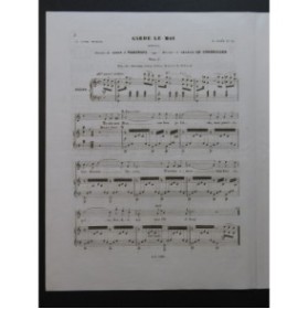 LE CORBEILLER Charles Garde le moi Chant Piano ca1840