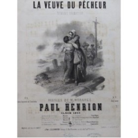 HENRION Paul La Veuve du pêcheur Chant Piano 1854