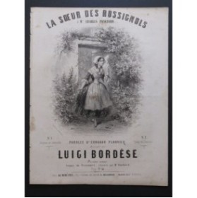 BORDÈSE Luigi La sœur des rossignols Chant Piano ca1850